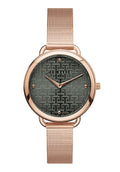 Ted Baker Ladies Watch with Grey Dial and Rose Black Milanese Strap BKPHTF912