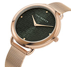 Ted Baker Ladies Watch with Grey Dial and Rose Black Milanese Strap BKPHTF912