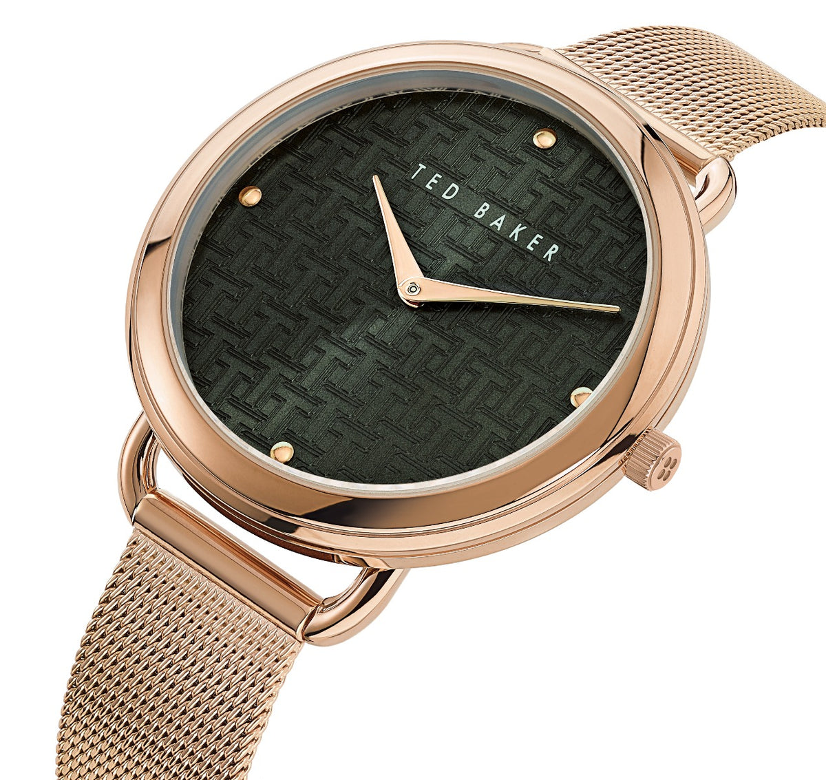 Ted Baker Ladies Watch with Grey Dial and Rose Black Milanese Strap BKPHTF912
