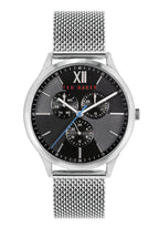 Ted Baker Mens Watch with Black Dial and Silver Milanese Strap BKPMHF015