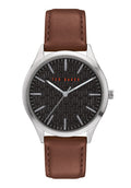Ted Baker Mens Watch with Brown Leather Strap and Black Dial BKPMHF902