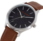 Ted Baker Mens Watch with Brown Leather Strap and Black Dial BKPMHF902