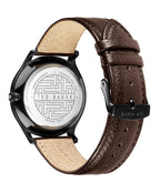 Ted Baker Mens Watch with Blue Dial and Brown Leather Strap BKPMHS114