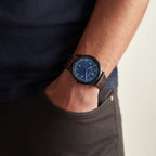 Ted Baker Mens Watch with Blue Dial and Brown Leather Strap BKPMHS114