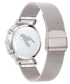 Clocsen Chronograff i Ddynion Ted Baker gyda Deial Arian a Strap Milanese Arian BKPMMF901