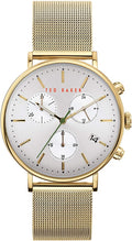 Ted Baker Mimosaa Mens Chronograph Watch with Gold Milanese Strap BKPMMF902