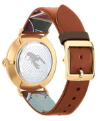 Ted Baker Mens Watch with Black Dial and Brown Leather Strap BKPMMF911