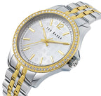 Ted Baker Nicolya - Cloc Merched gydag Wyneb Arian a Breichled Dau-Dôn BKPNIF902