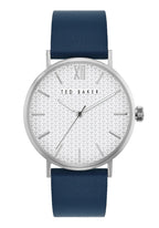 Ted Baker Phylipa Mens Watch with Silver Dial and Blue Leather Strap BKPPGS001