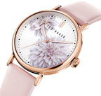 Ted Baker Ladies Watch with Lilac Flower Dial and Pink Leather Strap BKPPHF008