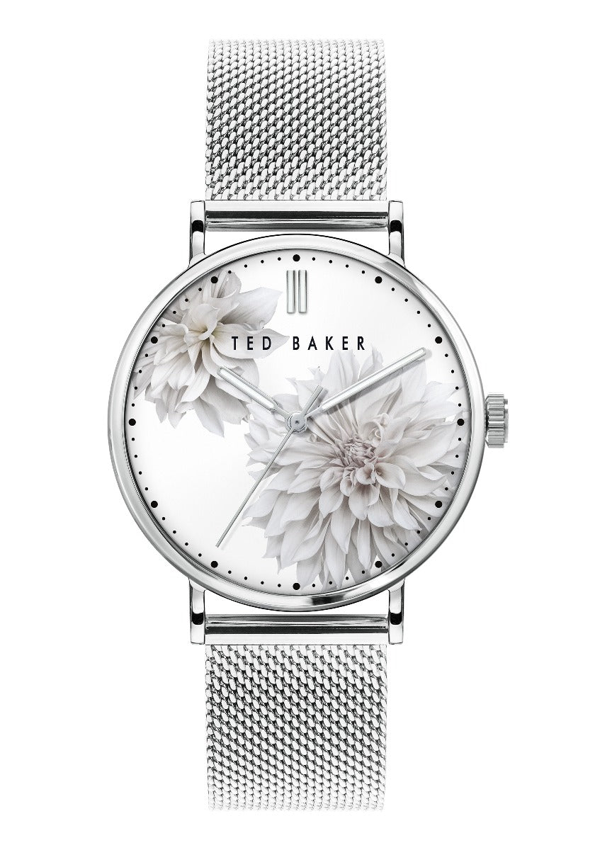 Ted Bakers Ladies Watch with Silver Dial and Silver Milanese Strap BKPPHF009