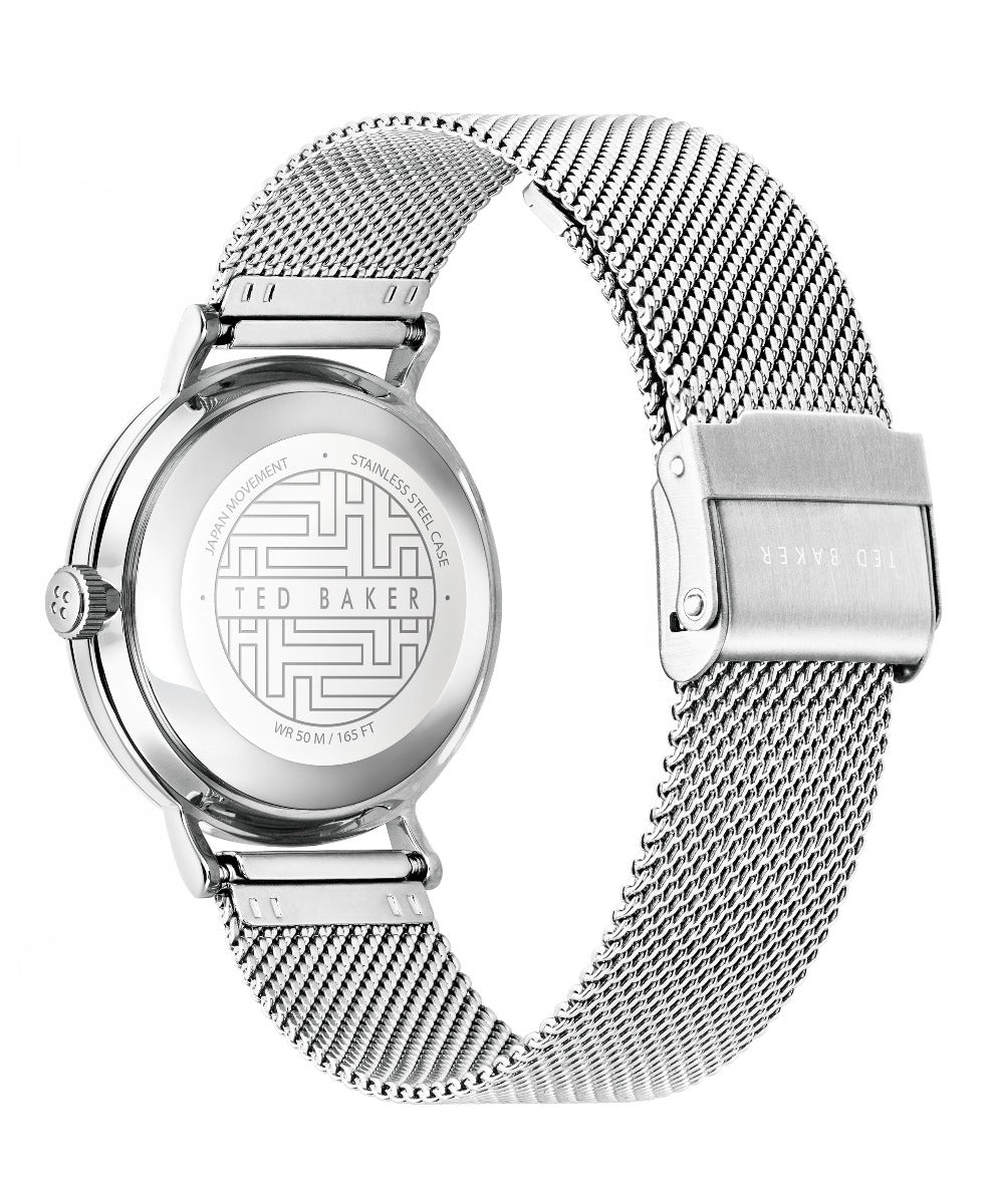 Ted Bakers Ladies Watch with Silver Dial and Silver Milanese Strap BKPPHF009