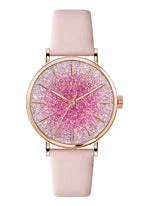 Ted Baker Ladies Watch with Pink Glitter Dial and Pink Leather Strap BKPPHS136