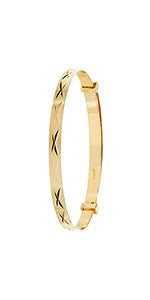 9ct Yellow Gold Babies Bangle BN130