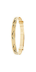 9ct Yellow Gold Babies Bangle BN132