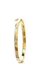 Bangle Babanod Aur Melyn 9ct