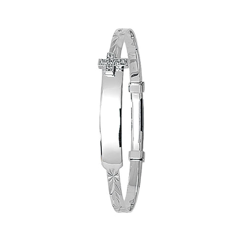 9ct White Gold Babies Bangle