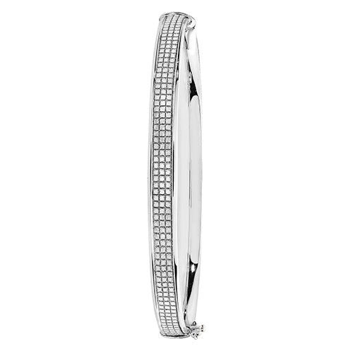 9ct White Gold Bangle BN411W