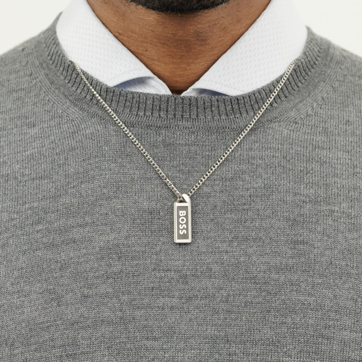 Boss Mens Stainless Steel Kassy Emblem Chain 1580677