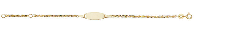 9ct Yellow Gold 6" ID Bracelet