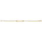 Breichled ID Aur Melyn 9ct 5.5"