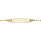 Breichled ID Aur Melyn 9ct 5.5"