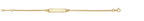 Breichled ID Aur Melyn 9ct 5.5"