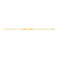 Breichled Figaro 6" Aur Melyn 9ct