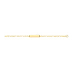 Breichled Figaro 6" Aur Melyn 9ct