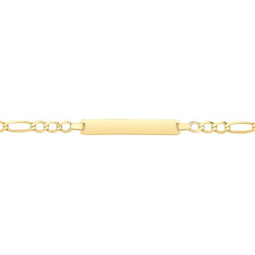 9ct Yellow Gold 6" Figaro Bracelet