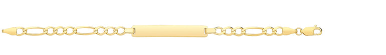 9ct Yellow Gold 6" Figaro Bracelet