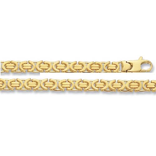 Cadwyn Fysantaidd Aur Melyn 9ct