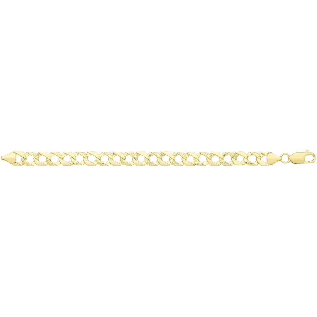 Breichled Aur Melyn 9ct 6"