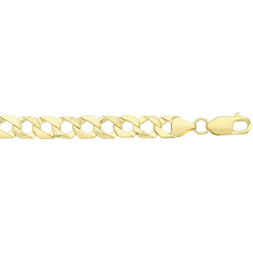 Breichled Aur Melyn 9ct 6"