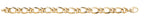 Breichled 9ct Aur Melyn 7.5"