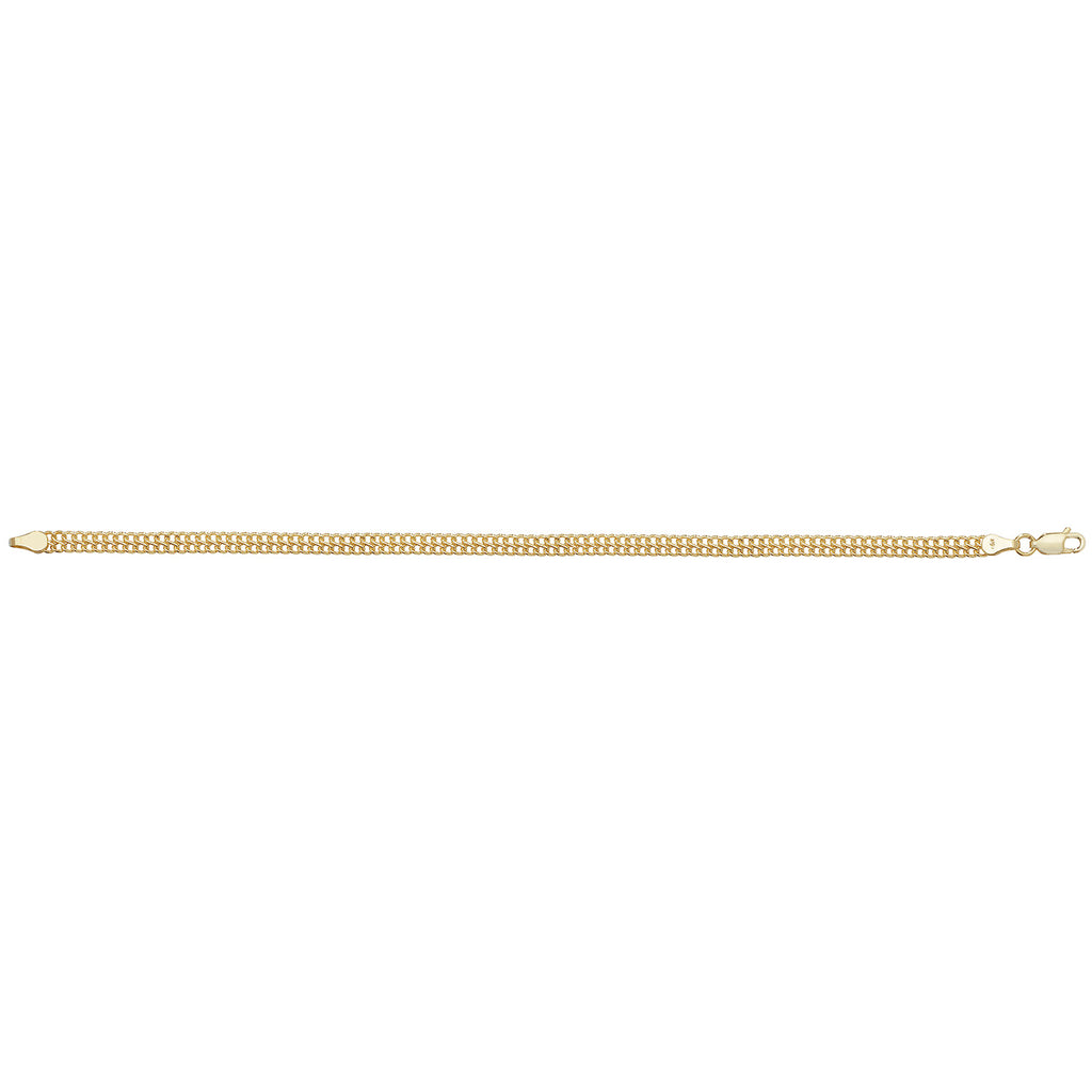 Breichled 9ct Aur Melyn 7.5"