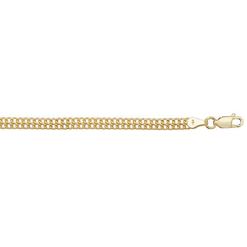 Breichled 9ct Aur Melyn 7.5"