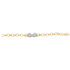 Breichled Menig Bocsio Aur Melyn 9ct