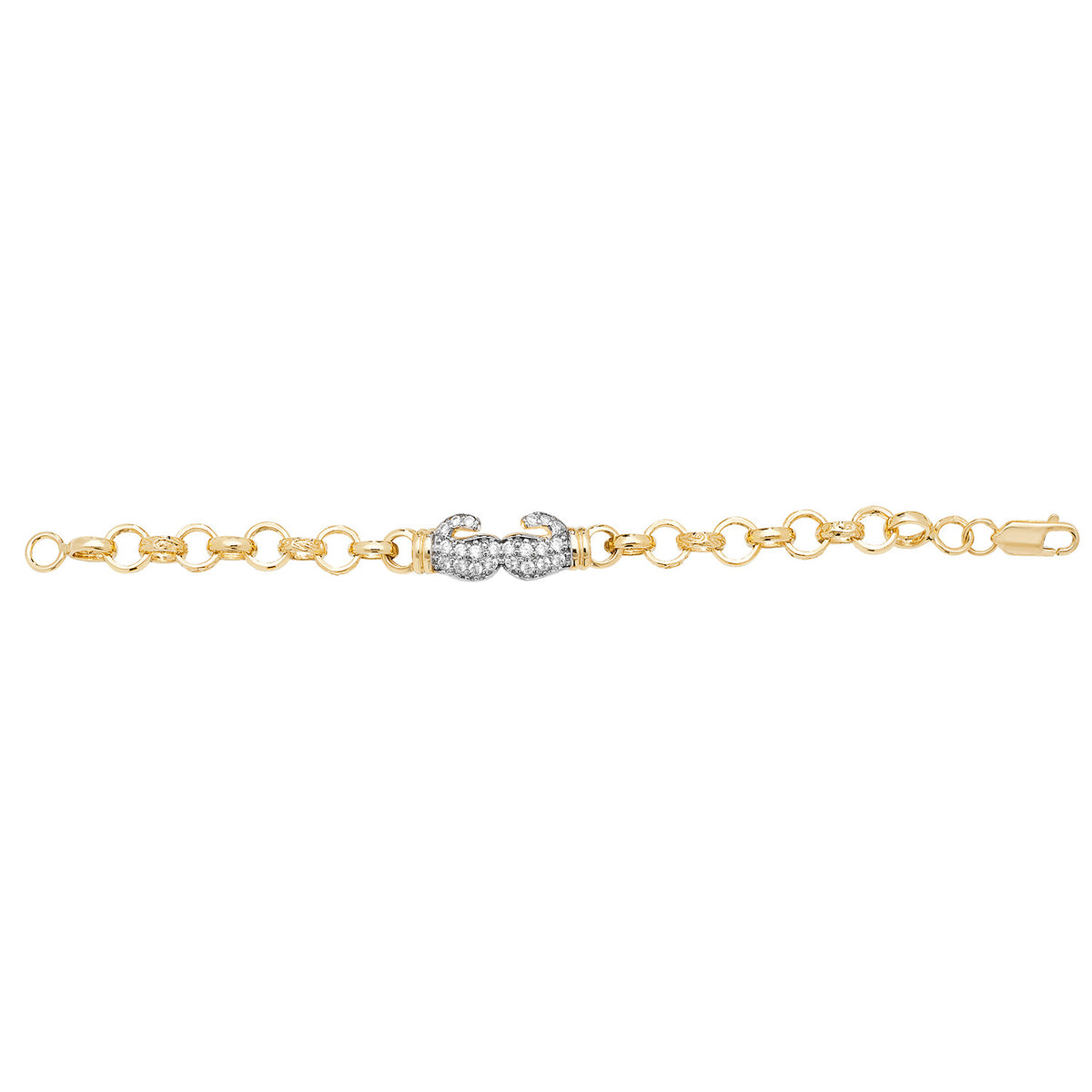 Breichled Menig Bocsio Aur Melyn 9ct