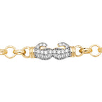 Breichled Menig Bocsio Aur Melyn 9ct