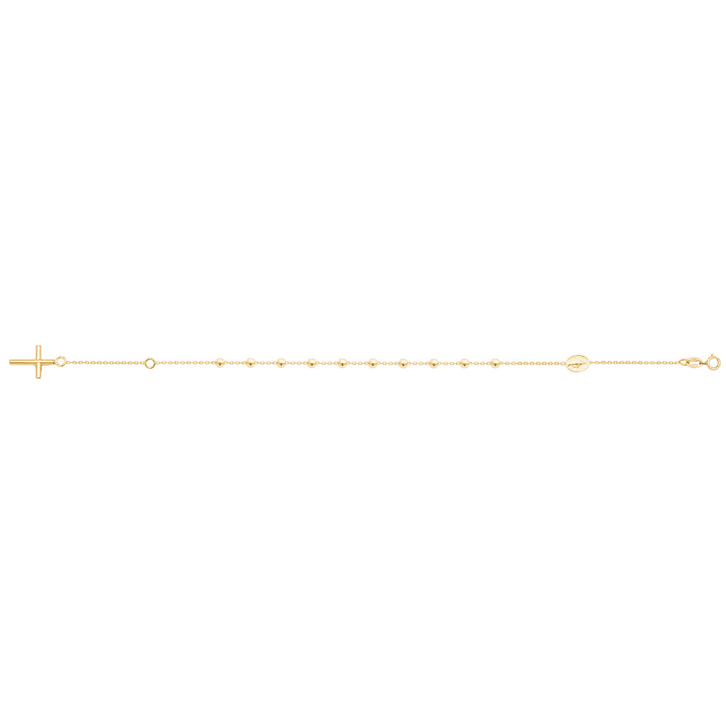 Breichled Aur Melyn 9ct 7.5"