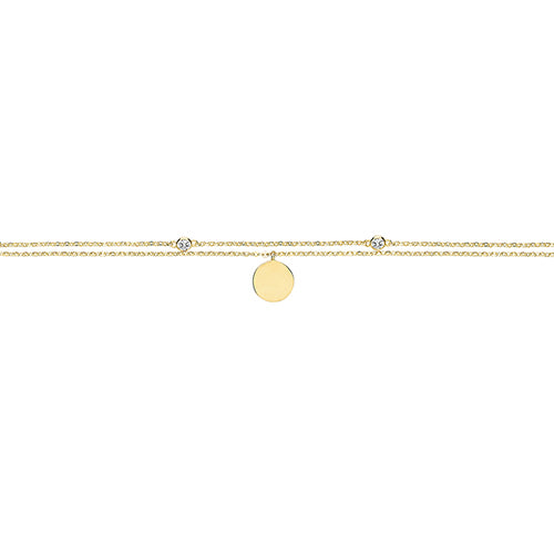 Breichled Swyn Aur Melyn 9ct