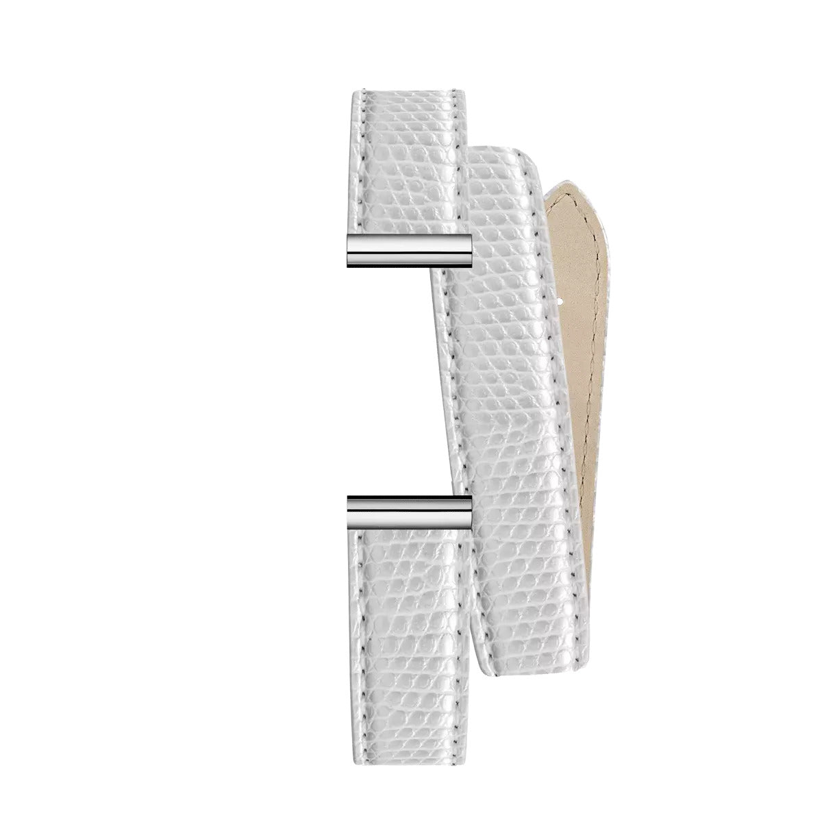 Strap Gwylio Lapio Lledr Llwyd Merched Antares Herbelin BRAC17048A81