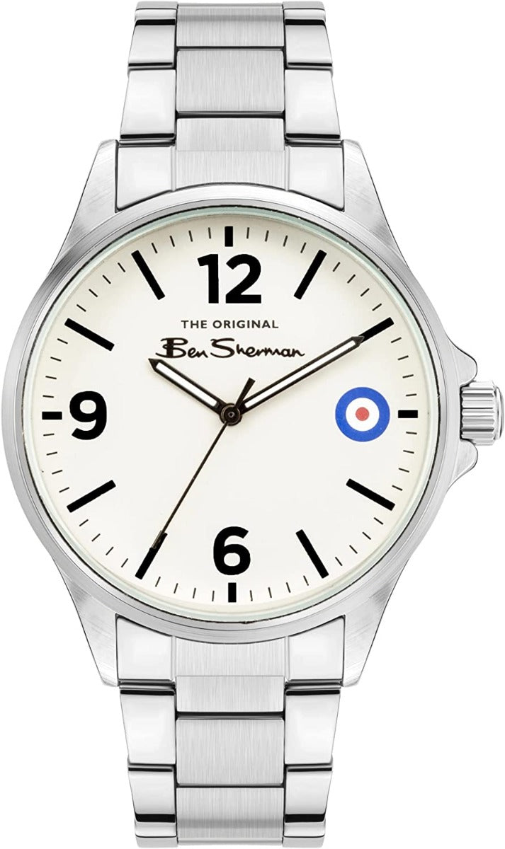 Ben Sherman Mens Watch with Cream Dial and Silver Bracelet BS058SM