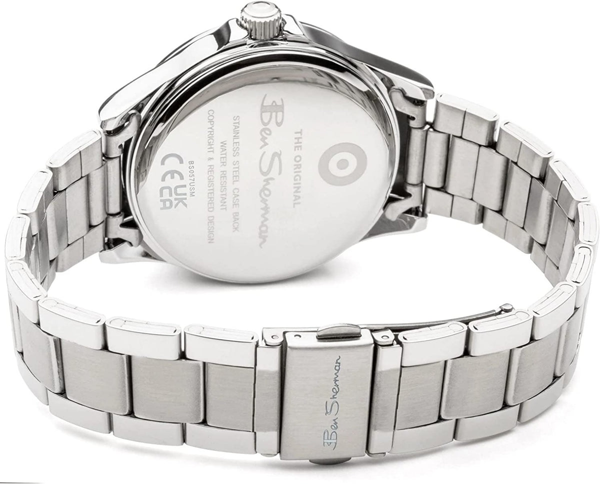 Ben Sherman Mens Watch with Cream Dial and Silver Bracelet BS058SM