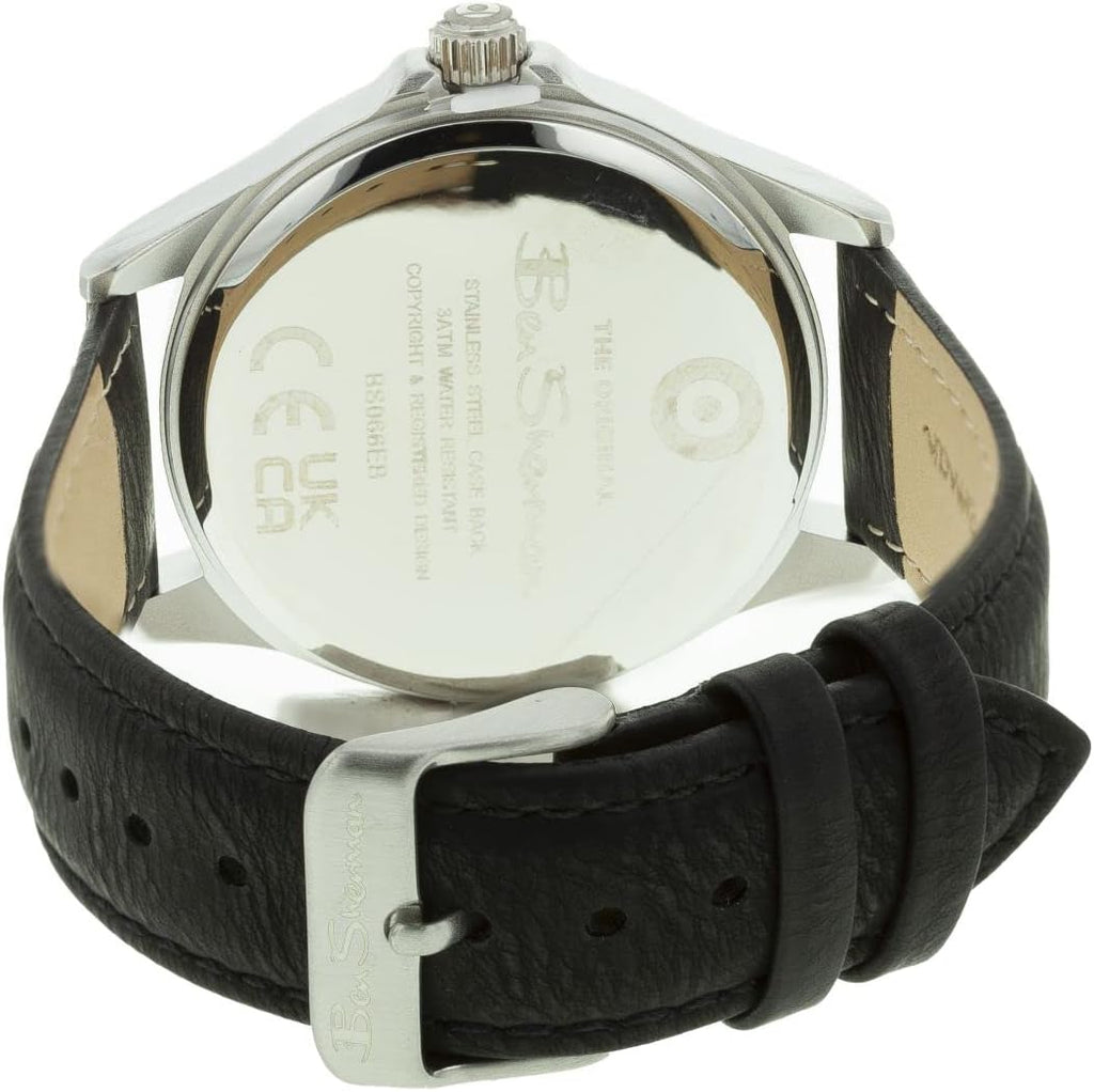 Ben Sherman Mens Watch with Grey Dial and Black Strap BS066EB