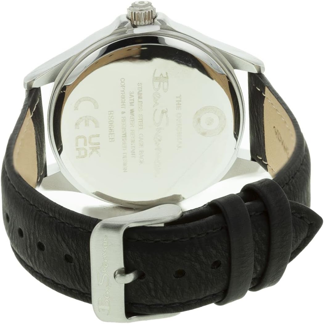 Ben Sherman Mens Watch with Grey Dial and Black Strap BS066EB