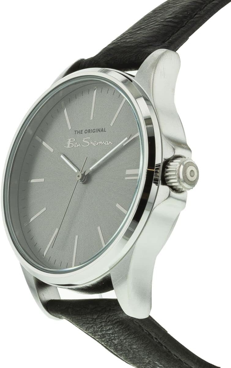 Ben Sherman Mens Watch with Grey Dial and Black Strap BS066EB