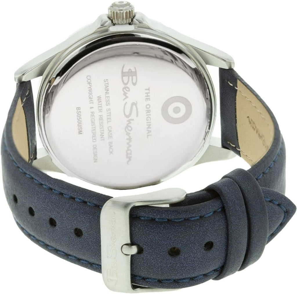 Ben Sherman Mens Watch with White Dial and Blue Strap BS066U