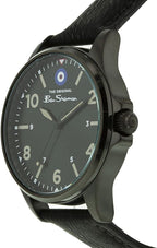 Ben Sherman Mens Watch with Black Dial and Black Leather Strap BS068B